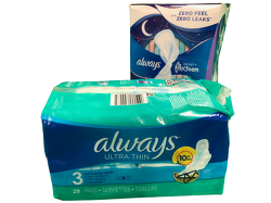 Feminine Pads--One Case